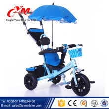 Hot sale baby tricycle bike with back seat/EN71 approved baby tricycle running bike/indoor outdoor ride on car tricycle for baby